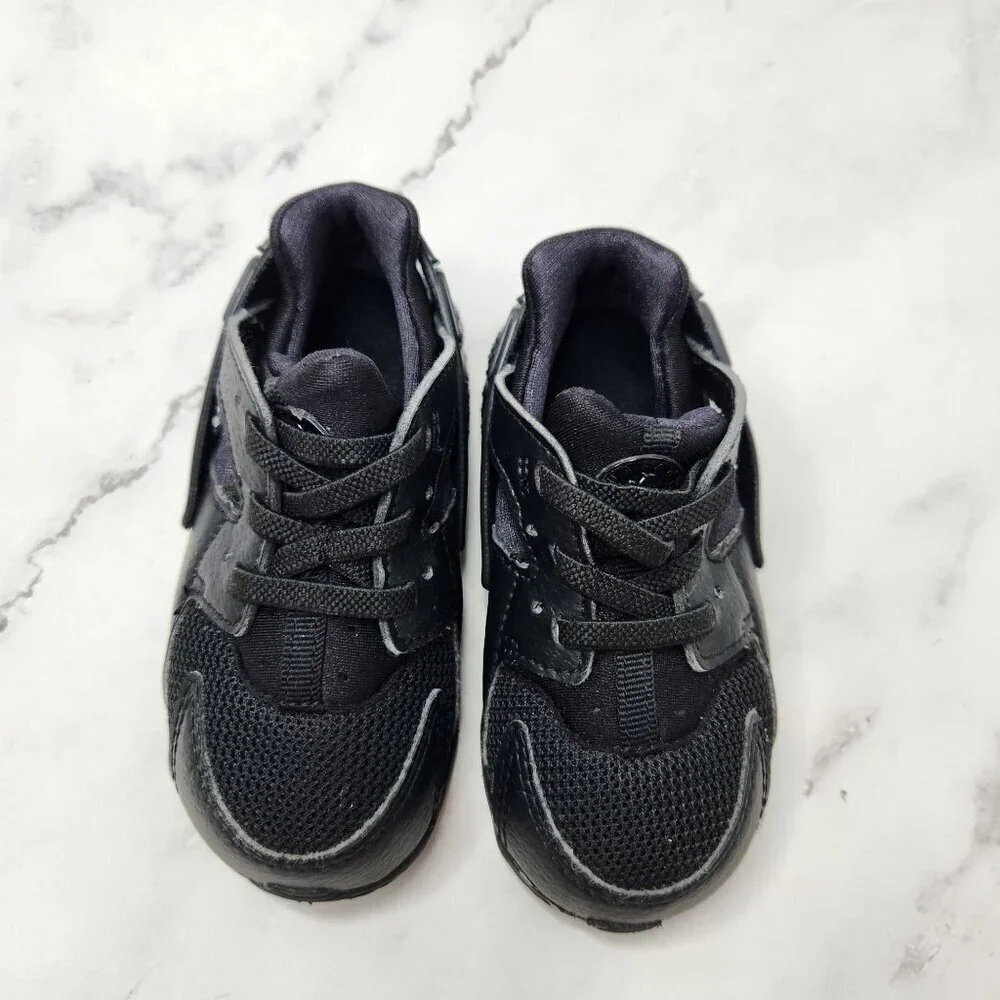 Nike Huarache Run Triple Black Sneakers Shoes Infant Todder Boys 7 704950-016